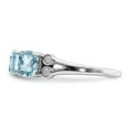 thumbnail image 3 of FB Jewels Sterling Silver Rhodium Diam. & Light Swiss Blue Topaz Ring, 3 of 4