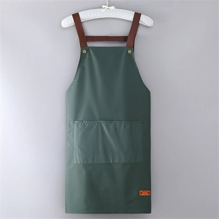 

SHUNXIN Unisex Cooking Apron Household Solid Color Apron Chef Waiter Barbecue Hairdresser Adult Pocket Apron Kitchen Supplies