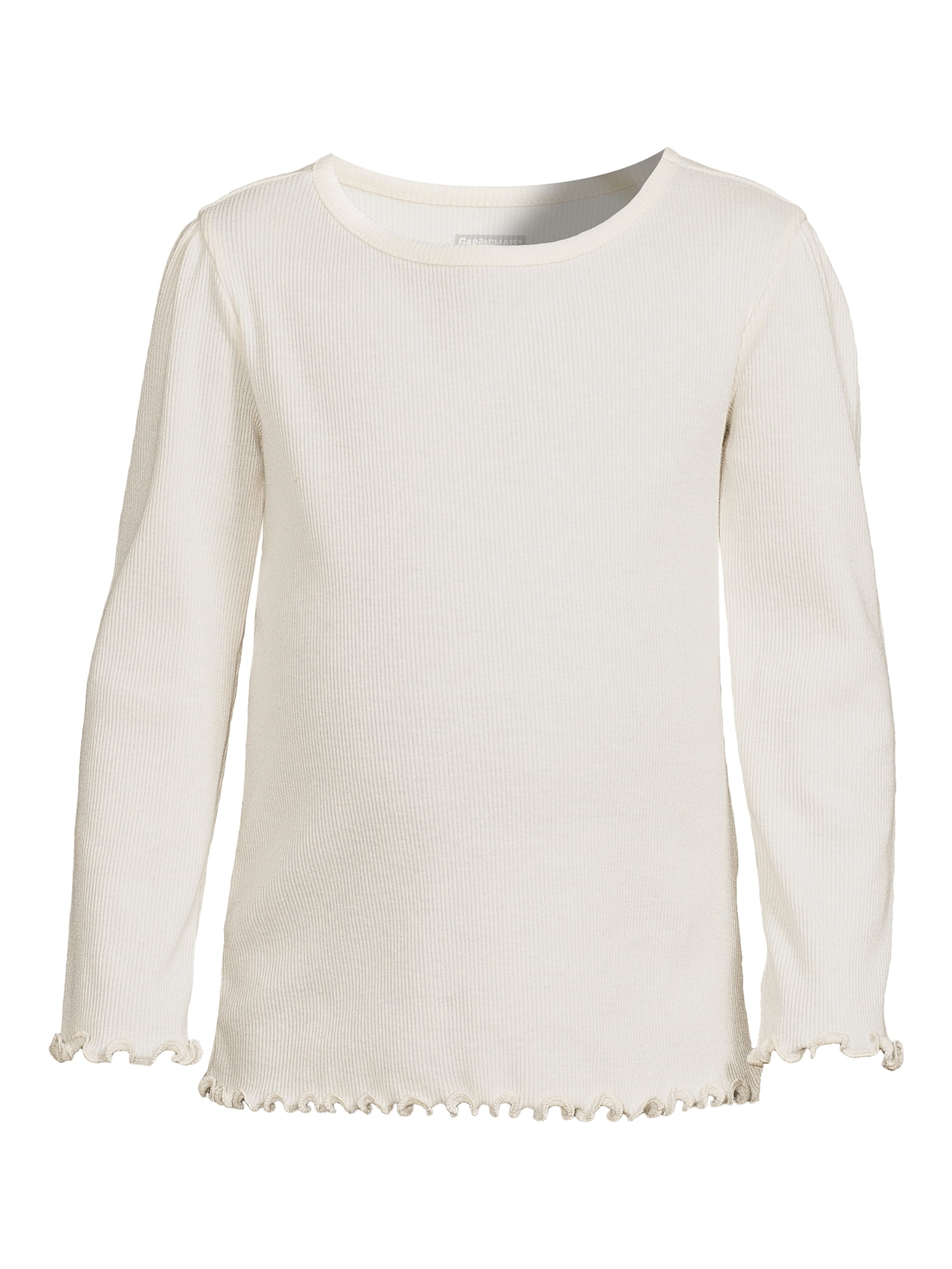 Garanimals Toddler Girl Ribbed Long Sleeve Top, Sizes 12M-5T