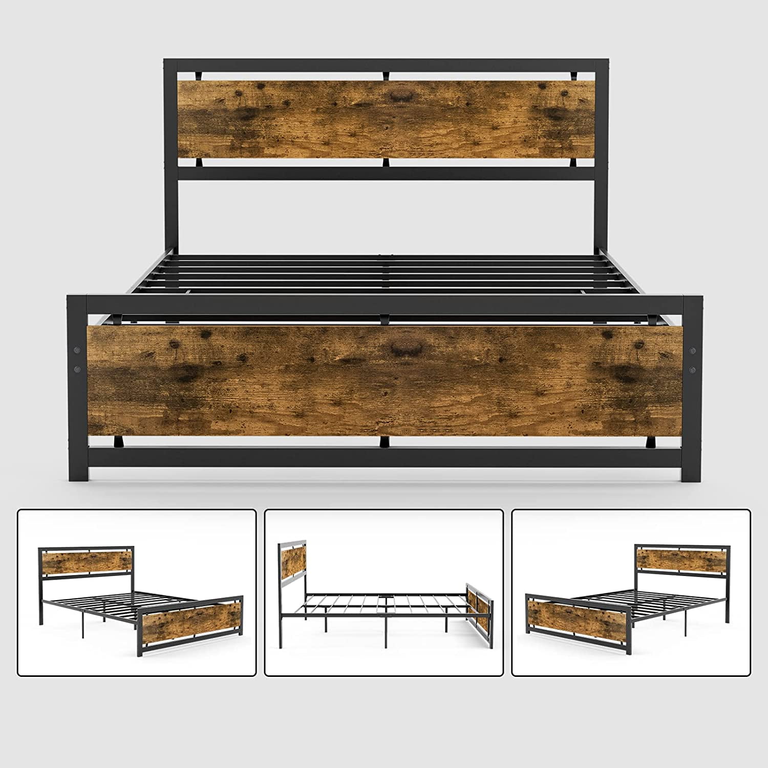 Rustic online queen bed