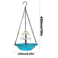 thumbnail image 2 of Rewenti Bloom Outdoor Garden Floating Hanging Solar Bird Feeder Birdbath Fountain Water Feature, 2 of 5