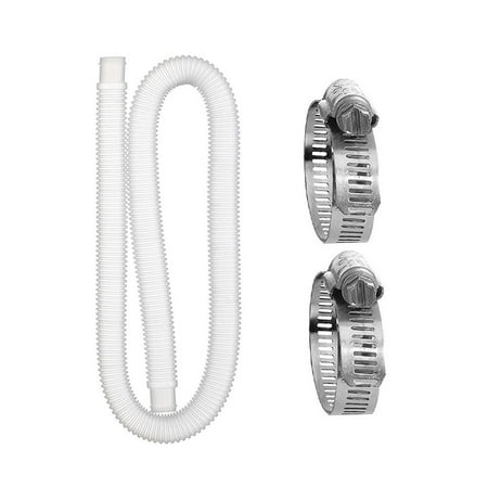 

QISIWOLE Replacement Hose for Above Ground Pools [Set of 2] 1.25 Diameter Accessory Pool Pump Replacement Hose 118鈥Long Bundled With 4 Metal Clamps Deals