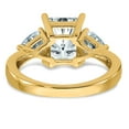 thumbnail image 6 of 14k Yellow Gold Three Stone Engagement Ring Moissanite Size 8.5 (4.9 cttw.), 6 of 8