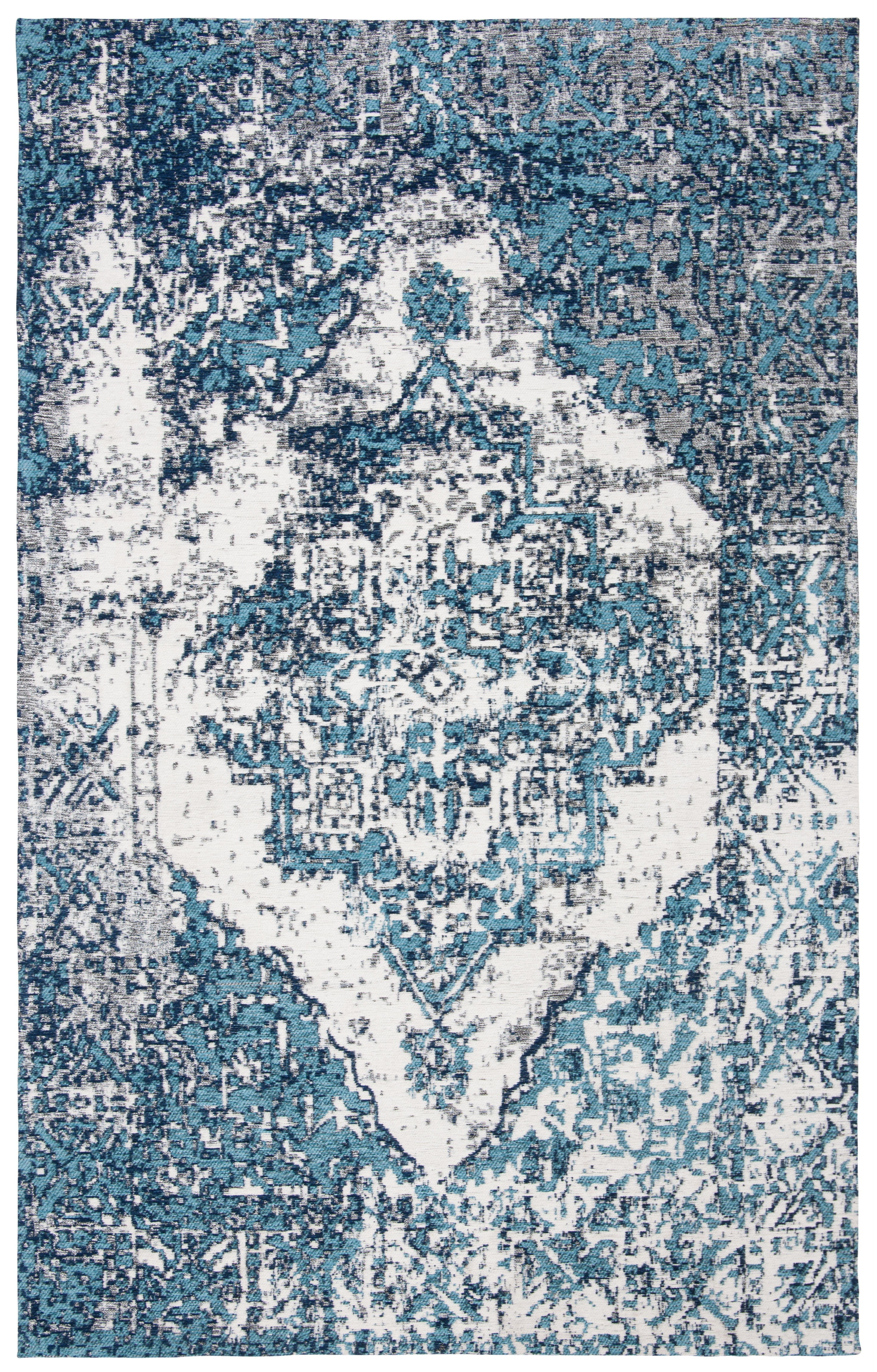 SAFAVIEH Classic Vintage Giuseppe Overdyed Area Rug, Blue/Ivory, 5' x 8'