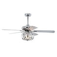 thumbnail image 3 of Tamaya 52 in. 3-Light Indoor Chrome Finish Ceiling Fan with Light Kit, 3 of 5