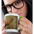 thumbnail image 2 of 3drose, Lion Cub (panthera Leo), Kenya-af21 Kfo0022 - Kent Foster, 15oz Two-tone Green Mug, 2 of 6