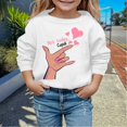 thumbnail image 2 of My First Valentines Day Baby Girl Outfit Crewneck Sweatshirt Lover Themed Letter Print Long Sleeve Pullover Toddler Clothes for Toddler Girls 2-3 Years, 2 of 4