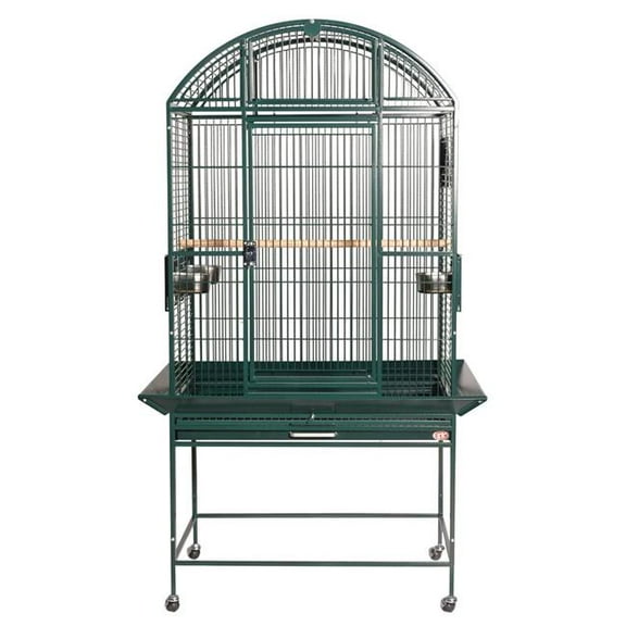 A&E Cage 9003223 HQ Green 32 x 23 x 63 in. Dome Top Cage with 0.75 in. Bar Spacing, Green - 2 Box per Set