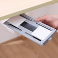 thumbnail image 4 of Advancent Debajo del cajón del escritorio, caja de almacenamiento autoadhesiva, oficina, dormitorio, Hotel, inferior, contenedor Almacenamiento y organización del hogar Naranja, 4 of 6