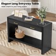 thumbnail image 4 of Black Wood Console Table with Storage - Entryway Sofa Table, 4 of 7