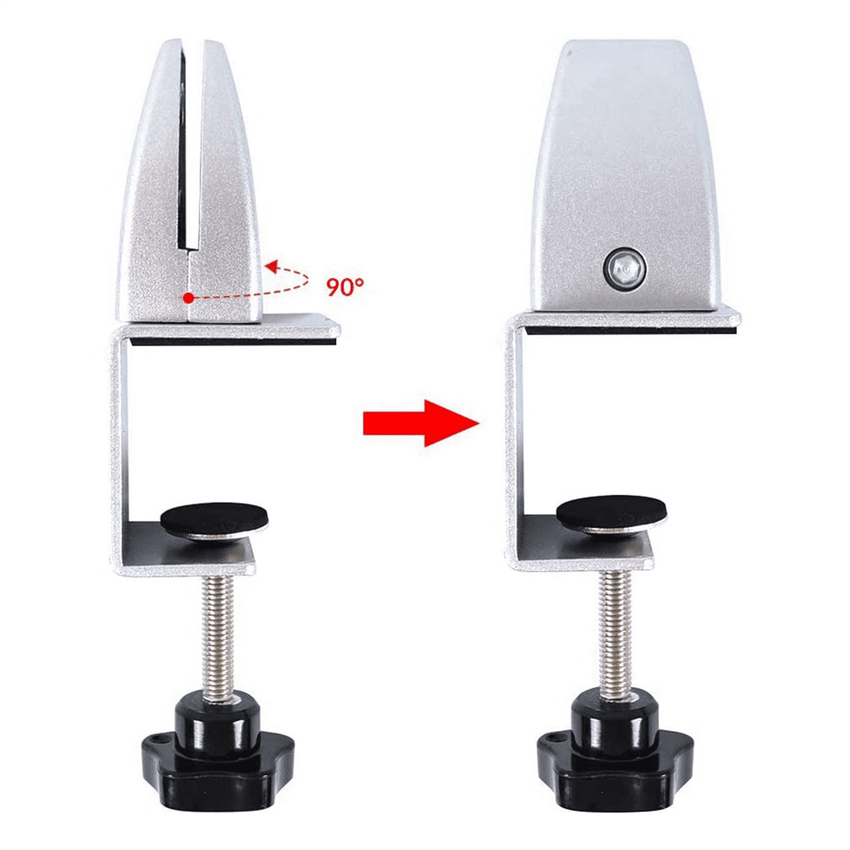 12 Pcs Office Desk Divider Clamp Privacy Screen Clip Holder Bracket Screen Baffle Clamp Partition for Table Clamp Silver