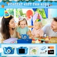 thumbnail image 6 of PayUSD Kids Camera for Girls Boys 64GB 1080HD Selfie Digital Cameras Portable Toddler Dolphin Toys Christmas Birthday Gift Age 3-10, Blue, 6 of 8
