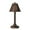 Bronze/Walnut, variant on Patio Living Concepts Tahiti II 30 in. Table Lamp 19227 with 2 in. bronze tube body and tight weave  flat wicker  stone shade