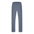 thumbnail image 3 of Kureaily Men's Spring And Summer Linen Casual Pants Solid Color Linen Trousers Elastic Waist, 3 of 4