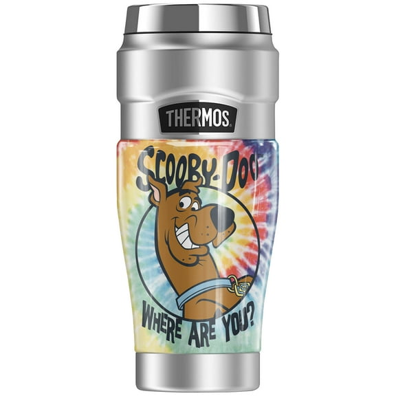Scooby-Doo Tie Dye THERMOS STAINLESS KING Stainless Steel Travel Tumbler, Vacuum insulated & Double Wall, 16oz