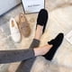 thumbnail image 4 of Zapatos de mujer de invierno cálidos con forro polar, gruesos, sin cordones, de lana de cordero, de talla grande, con suela gruesa y algodón, 4 of 6