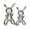 Silver Abstract Balloon Solid Rabbit Animals S/2 12", 11"H, variant on 12", 11"H Silver Porcelain Abstract Balloon Rabbit Sculpture, by DecMode (2 Count)