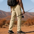 thumbnail image 5 of Men'S Hiking Cargo Pants Water Resistant Quick Dry Lightweight Fishing Camping Travel Outdoor Pants With Side Zipper, 5 of 6