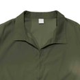 thumbnail image 6 of USNSM Men's Solid Color Casual Loose Fashion Long Sleeve Button Down Shirt Vintage Deep V-Neck Beach Shirts Green L, 6 of 8