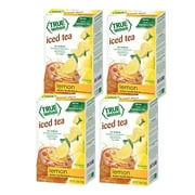 Lemon Iced Tea Mix By True Lemon | Instant Powdered Drink Packets That Quench Your Thirst, 24Ct Of Mouth Watering True Citrus Lemon (Iced Tea), Pack Of 4
