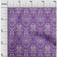 thumbnail image 2 of oneOone Viscose Jersey Purple Fabric Damask Sewing Fabric By The Yard Printed Diy Clothing Sewing Supplies 60 Inch Wide, 2 of 4