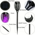 thumbnail image 5 of 4 Pack Outdoor Solar Flame Light,Solar Lights Outdoor for Garden Decorations with Flickering Flame,IP65 Waterproof Solar Powered Yard Lights Torch Light for Lawn Patio Pathway (Purple), 5 of 18