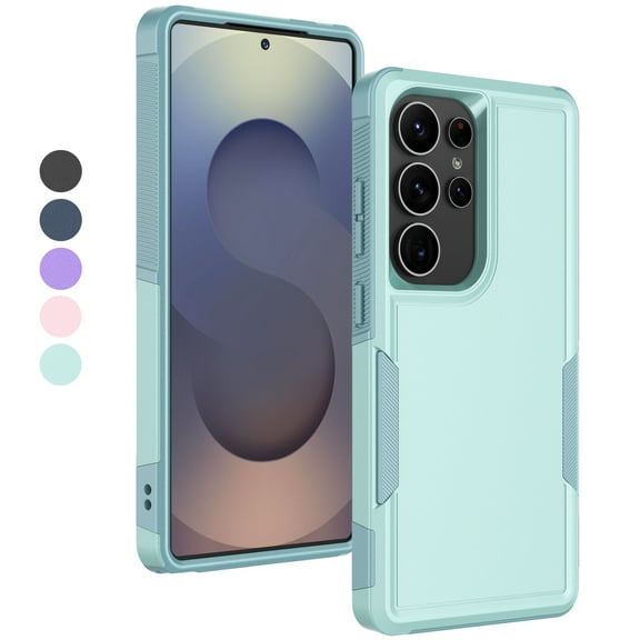 Hisdou Cover For Samsung Galaxy S25 Ultra,[2-in-1] Dual Layer Cover Shockproof Phone Case Ultra Slim Anti-Scrath Hard Non Slip Hybrid Bumper For Samsung Galaxy S25 Ultra 6.9" 2025-Green