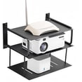 thumbnail image 1 of TV Top Shelf .Steel Floating TV Stand with Storage Boxes Monitor Shelf Media Boxes Game Console Router and Remote Control DVD Storage Shelves, 1 of 8