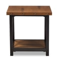 thumbnail image 2 of Baxton Studio Table d'Appoint Occasionnelle en Bois Vieilli Style Industriel Rustique Antique Noir Texturé, 2 of 7