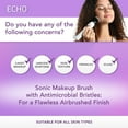 thumbnail image 3 of Spa Sciences ECHO, Rechargeable Sonic Makeup Brush for Airbrush Finish, White, 3 of 13