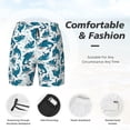 thumbnail image 5 of Haiem Party Shark Cute Mens Swim Trunks with Compression Liner 2 in 1 Swimming Shorts Stretch Swimwear Quick Dry,Board Shorts-Large, 5 of 9