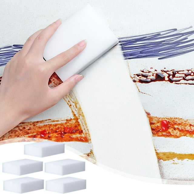 Fiudx Esponja a Nanoescala, Herramienta de Limpieza Versátil, Alta Durabilidad y Poder de Fregado, Elimina Manchas Sin Esfuerzo, Multiusos, Ideal para Platos, Zapatos y Superficies, 10 X 7 X 3 Cm, 10