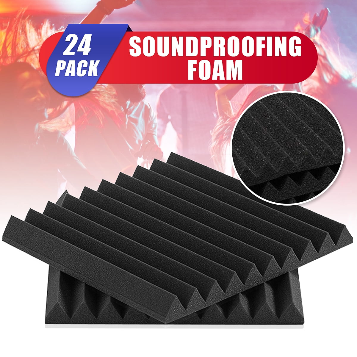 12/24/36/48/96pcs Wall Panel Soundproofing Foam Polyurethane Foam ...