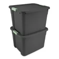 thumbnail image 6 of 20 Gallon Portable Gray Storage Tote with Secure Lid Stackable Utility Tub with Ergonomic Handles Heavy-Duty Plastic Bin for Garage Home Basement Attic Organization, 6 of 6