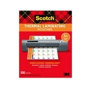 Scotch Thermal Laminating Pouches, 100 Count, 8.5" x 11", 3 mil Thick