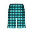 thumbnail image 3 of Fmbrln Mens Shorts Drawstring Waist Plaid Printed Summer Shorts Fashion Casual Lounge Shorts, 3 of 6