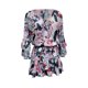 thumbnail image 4 of Vestido HUOGUO de chifón estampado de manga larga con cuello en V y forma de A para mujer, 4 of 5