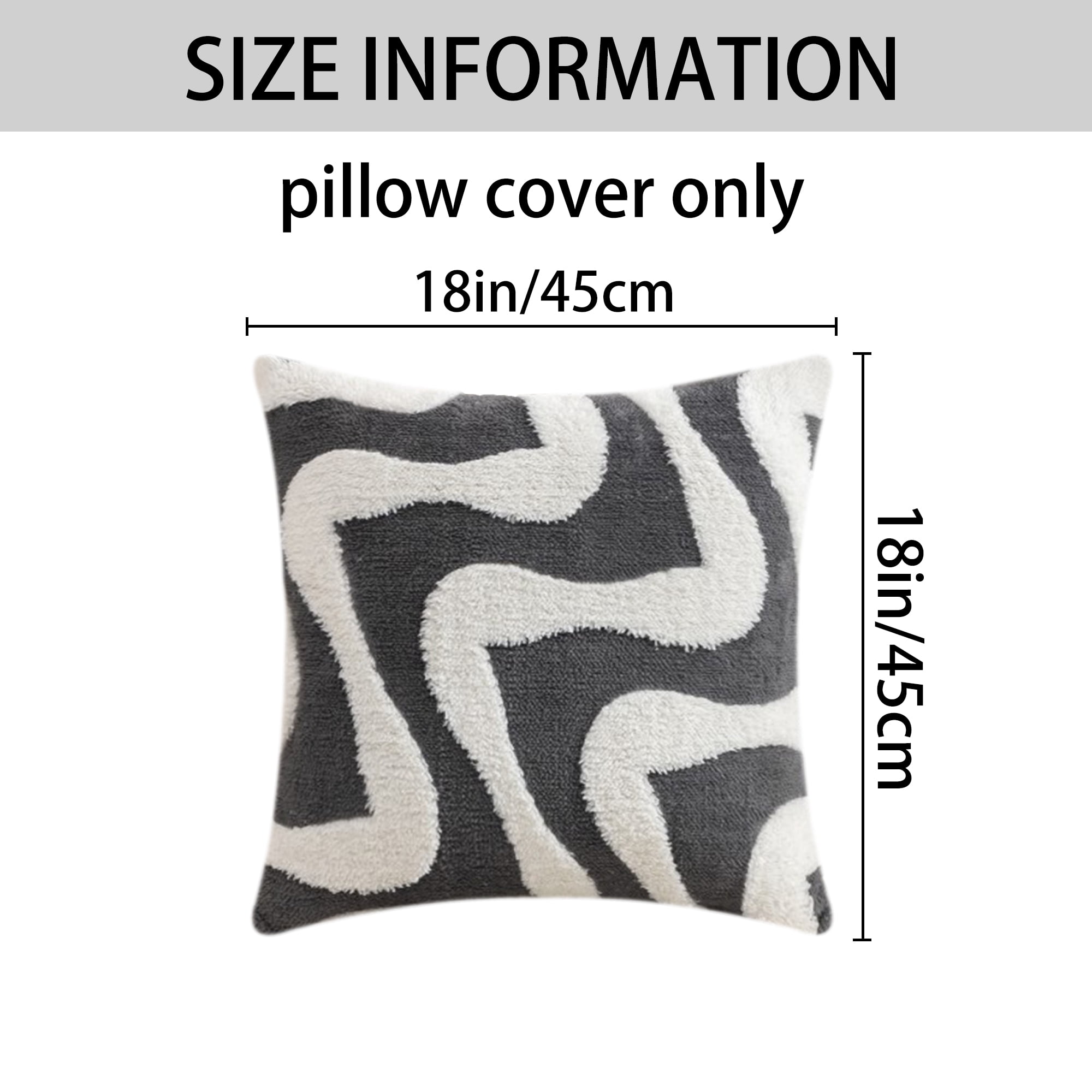 Unique Bargains Snowflake Fleece Throw Pillow Cover Grey 18" x 18"