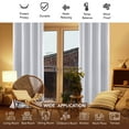 thumbnail image 5 of Deconovo Solid Blackout Curtains Pack of 2, Grommet Traditional Design, 52" x 45", Light Silver Gray, 5 of 7