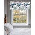 thumbnail image 3 of Ocean Teal Green Turtle Curtain Valances for Windows, Summer Seaweed Wood Grain Kitchen Valance Window Treatment, Light Filtering Block Curtains for Bathroom/Bedroom/Living Room 42'' x 12'', 3 of 9