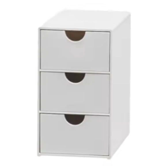 Desk Organizer with 3 Drawers Multifunctional Dustproof Stackable Supplies Organiser