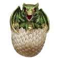 thumbnail image 3 of Green Wyrmling Baby Dragon On Golden Egg Backflow Incense Cone Burner Figurine, 3 of 7