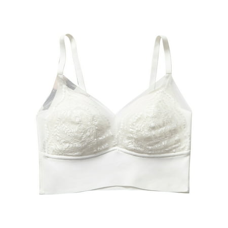 fheaev Wireless Bra For Women No Underwire Push Up Bra Full Coverage Comfortable Soft Gathering Lightweight Breathable T-Shirt Bra Everyday Bras Regular Bras Minimizer Bras