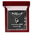 thumbnail image 1 of To Mom Remembrance Message Heaven Needed a Hero Forever Necklace w Message Card, 1 of 8