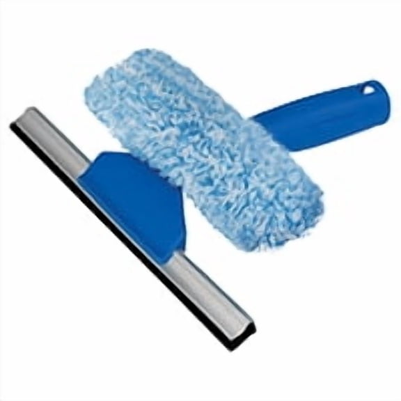 Unger Professional Microfiber Window Combi: 2-in-1 Professional Squeegee and Window Scrubber, 6"