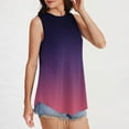 thumbnail image 4 of CYRBOKO Women's Tank Tops, Vacation Crew Neck Summer Soft Sleeveless Shirts Wine Size M, 4 of 7