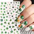 thumbnail image 2 of Calcomanías para uñas Roffiy trébol verde 3D, 4 hojas, 2 of 5