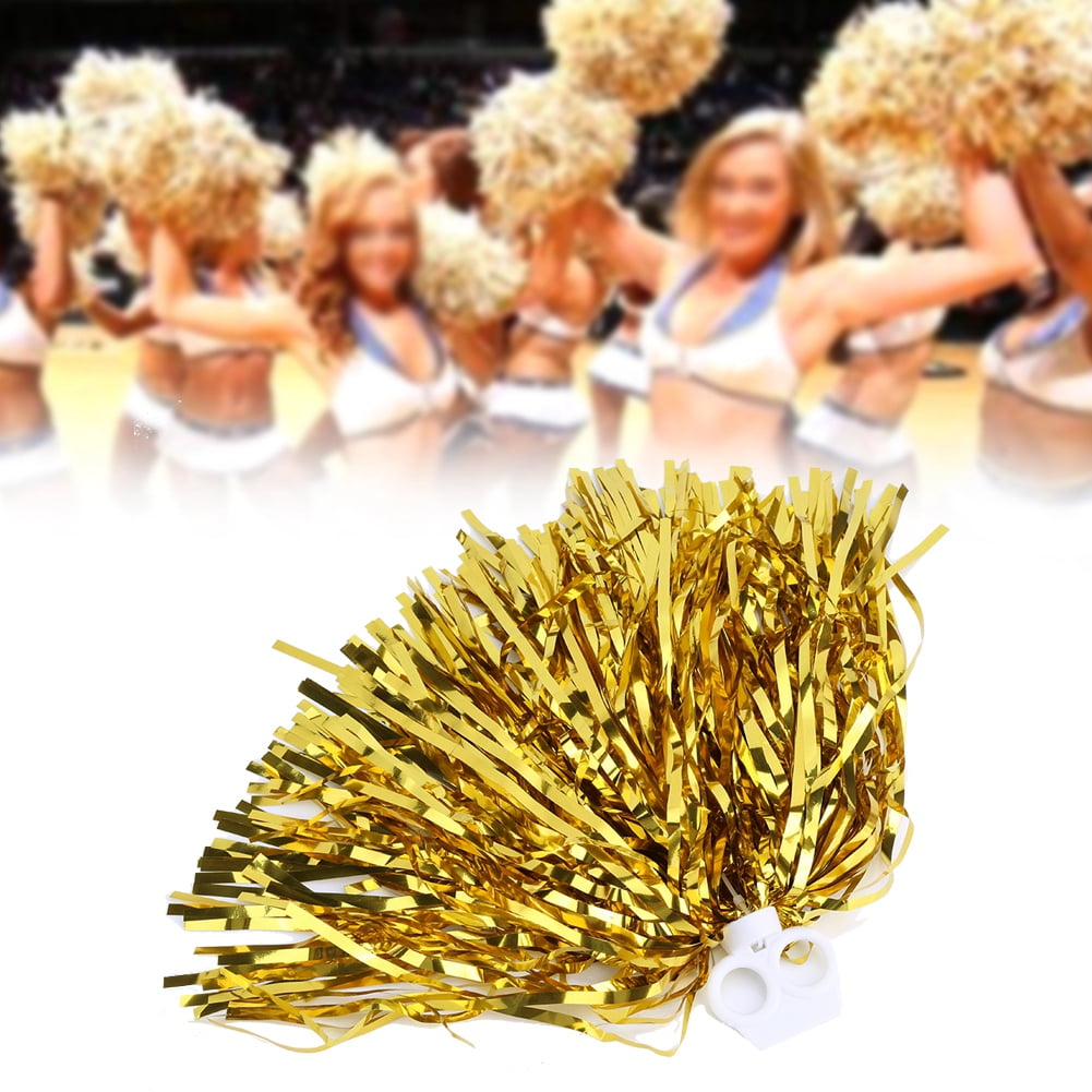 WALFRONT 6pcs 7 Colors Cheerleader Pom Poms Squad Cheer Sports Party Dance Useful Accessories