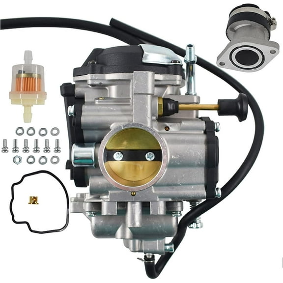 EPOTOOR Carburetor and Intake Boot Replacement for Yamaha Bear Tracker 250 1990-2006 / YFM250 Big Bear 350 YFM 1999-2004 4XE-14140-12-00