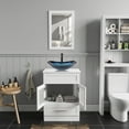 thumbnail image 2 of ELECWISH 24" Vanity Bathroom Cabinet with Mirror and Vessel Sink Bowl Faucet Combo Set, 2 of 16